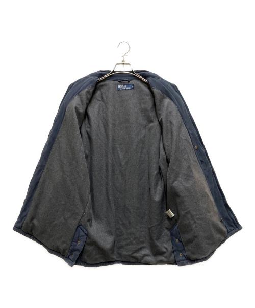 POLO RALPH LAUREN（ポロ・ラルフローレン）POLO RALPH LAUREN (ポロ・ラルフローレン) スウェードキルティングジャケット ネイビー サイズ:Lの古着・服飾アイテム