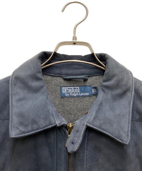 POLO RALPH LAUREN（ポロ・ラルフローレン）POLO RALPH LAUREN (ポロ・ラルフローレン) スウェードキルティングジャケット ネイビー サイズ:Lの古着・服飾アイテム
