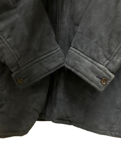POLO RALPH LAUREN（ポロ・ラルフローレン）POLO RALPH LAUREN (ポロ・ラルフローレン) スウェードキルティングジャケット ネイビー サイズ:Lの古着・服飾アイテム