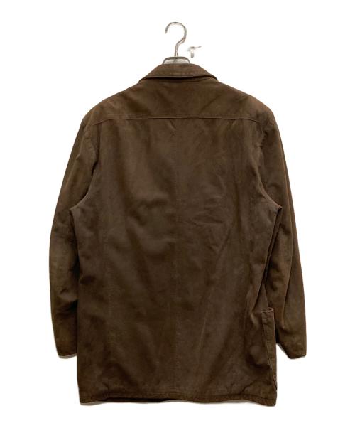 Paul Stuart（ポールスチュアート）Paul Stuart (ポールスチュアート) レザー3Bテーラードジャケット ブラウン サイズ:Mの古着・服飾アイテム