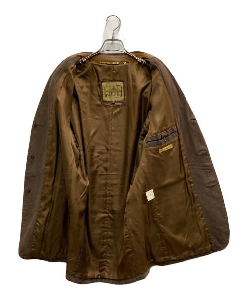 Paul Stuart（ポールスチュアート）Paul Stuart (ポールスチュアート) レザー3Bテーラードジャケット ブラウン サイズ:Mの古着・服飾アイテム