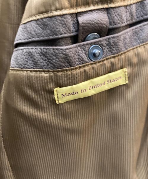 Paul Stuart（ポールスチュアート）Paul Stuart (ポールスチュアート) レザー3Bテーラードジャケット ブラウン サイズ:Mの古着・服飾アイテム