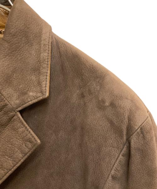 Paul Stuart（ポールスチュアート）Paul Stuart (ポールスチュアート) レザー3Bテーラードジャケット ブラウン サイズ:Mの古着・服飾アイテム