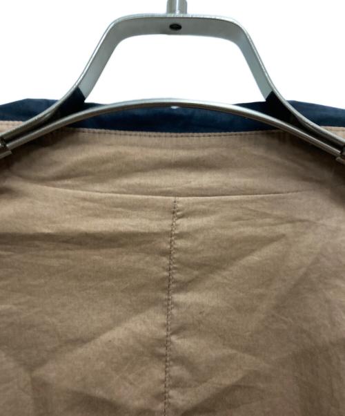 ERMENEGILDO ZEGNA（エルメネジルド・ゼニア）Ermenegildo Zegna (エルメネジルド・ゼニア) リバーシブルジップアップコート ネイビー×ベージュ サイズ:Lの古着・服飾アイテム