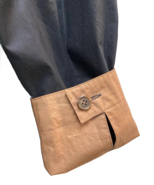 ERMENEGILDO ZEGNA（エルメネジルド・ゼニア）Ermenegildo Zegna (エルメネジルド・ゼニア) リバーシブルジップアップコート ネイビー×ベージュ サイズ:Lの古着・服飾アイテム