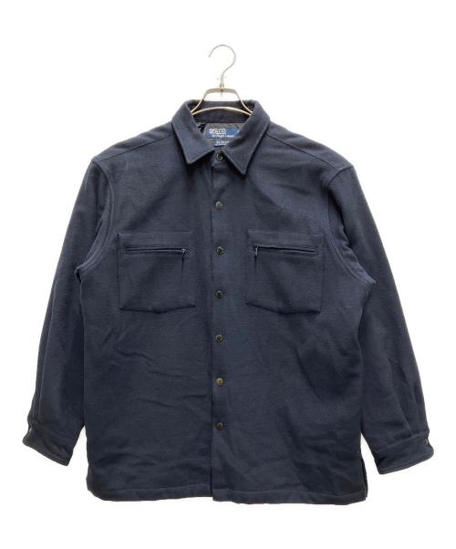POLO RALPH LAUREN（ポロ・ラルフローレン）POLO RALPH LAUREN (ポロ・ラルフローレン) ウールキルティングシャツ ネイビー サイズ:Lの古着・服飾アイテム