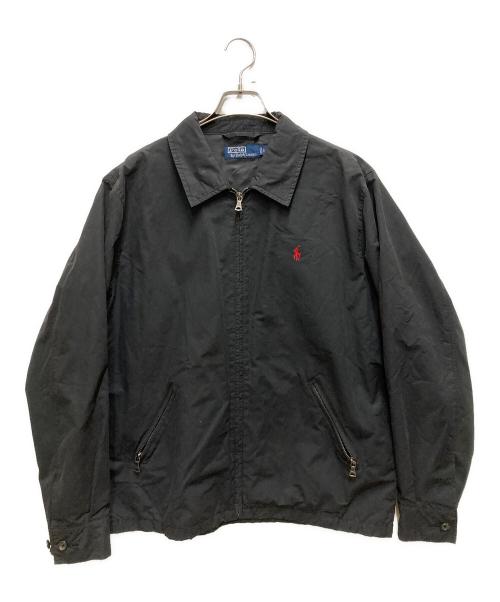 POLO RALPH LAUREN（ポロ・ラルフローレン）POLO RALPH LAUREN (ポロ・ラルフローレン) コットンナイロンスイングトップ ブラック サイズ:Lの古着・服飾アイテム