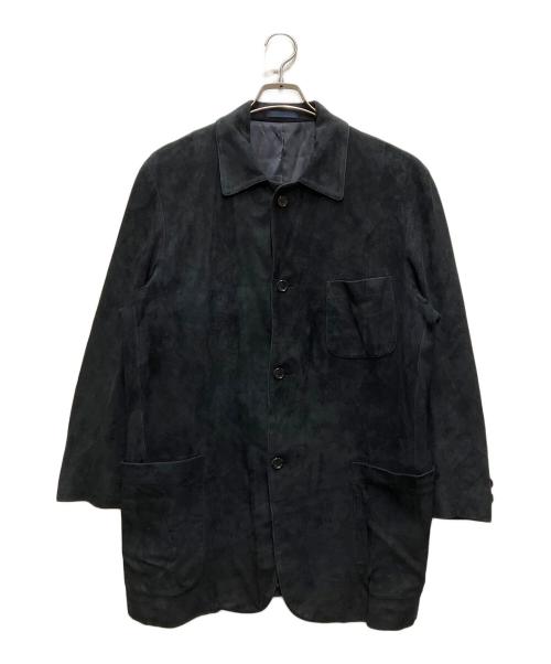 BURBERRY LONDON（バーバリーロンドン）BURBERRY LONDON (バーバリーロンドン) スエード3Bジャケット ネイビー サイズ:LLの古着・服飾アイテム