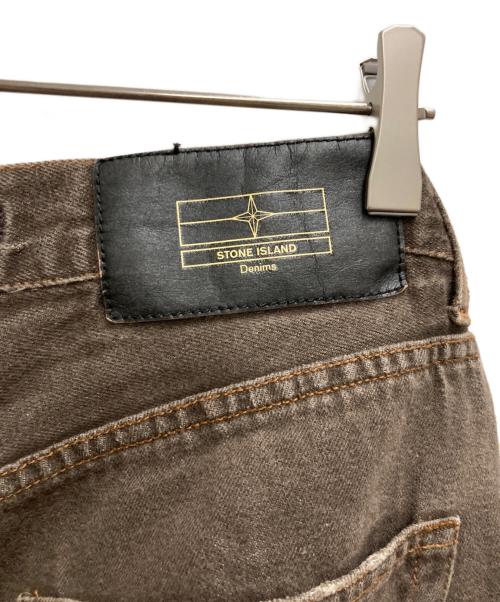 STONE ISLAND（ストーンアイランド）STONE ISLAND (ストーンアイランド) デニムパンツ ブラウン サイズ: 91cm (W36)の古着・服飾アイテム
