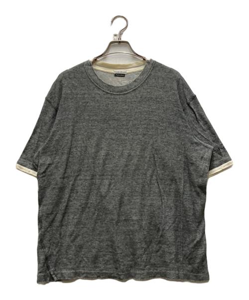 STONE ISLAND（ストーンアイランド）STONE ISLAND (ストーンアイランド) コットンリネンS/S tEE グレー サイズ:Lの古着・服飾アイテム