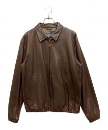 POLO RALPH LAUREN（ポロ・ラルフローレン）の古着「ラムレザーブルゾン/スイングトップ」｜ブラウン