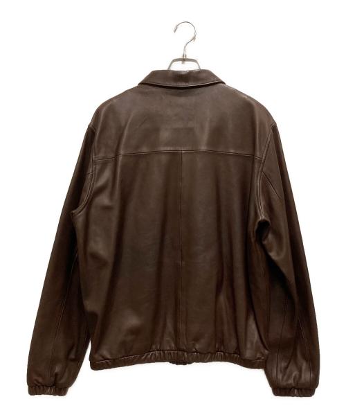 POLO RALPH LAUREN（ポロ・ラルフローレン）POLO RALPH LAUREN (ポロ・ラルフローレン) ラムレザーブルゾン/スイングトップ ブラウン サイズ:Lの古着・服飾アイテム