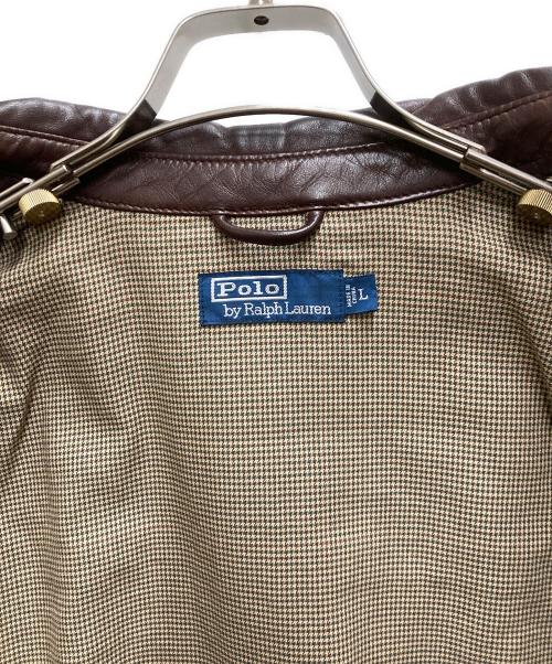 POLO RALPH LAUREN（ポロ・ラルフローレン）POLO RALPH LAUREN (ポロ・ラルフローレン) ラムレザーブルゾン/スイングトップ ブラウン サイズ:Lの古着・服飾アイテム