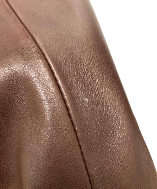 POLO RALPH LAUREN（ポロ・ラルフローレン）POLO RALPH LAUREN (ポロ・ラルフローレン) ラムレザーブルゾン/スイングトップ ブラウン サイズ:Lの古着・服飾アイテム