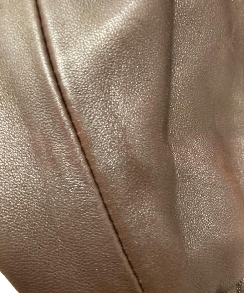 POLO RALPH LAUREN（ポロ・ラルフローレン）POLO RALPH LAUREN (ポロ・ラルフローレン) ラムレザーブルゾン/スイングトップ ブラウン サイズ:Lの古着・服飾アイテム