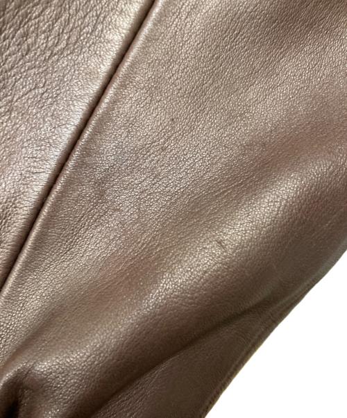 POLO RALPH LAUREN（ポロ・ラルフローレン）POLO RALPH LAUREN (ポロ・ラルフローレン) ラムレザーブルゾン/スイングトップ ブラウン サイズ:Lの古着・服飾アイテム