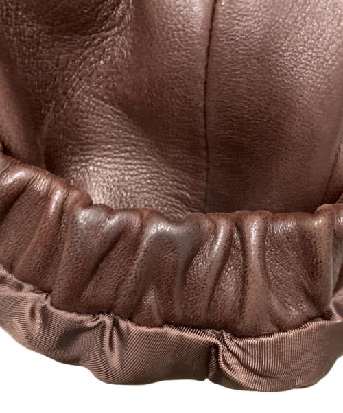 POLO RALPH LAUREN（ポロ・ラルフローレン）POLO RALPH LAUREN (ポロ・ラルフローレン) ラムレザーブルゾン/スイングトップ ブラウン サイズ:Lの古着・服飾アイテム