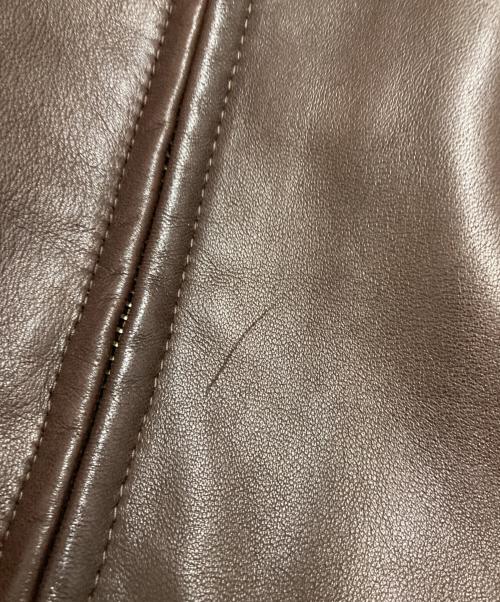 POLO RALPH LAUREN（ポロ・ラルフローレン）POLO RALPH LAUREN (ポロ・ラルフローレン) ラムレザーブルゾン/スイングトップ ブラウン サイズ:Lの古着・服飾アイテム