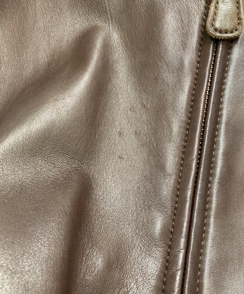 POLO RALPH LAUREN（ポロ・ラルフローレン）POLO RALPH LAUREN (ポロ・ラルフローレン) ラムレザーブルゾン/スイングトップ ブラウン サイズ:Lの古着・服飾アイテム