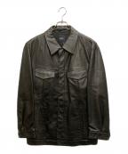 BOSS HUGO BOSSボス ヒューゴボス）の古着「レザージャケット」｜ブラック