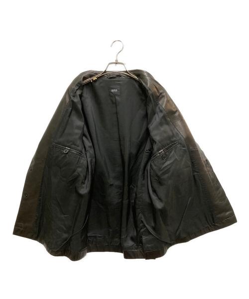 BOSS HUGO BOSS（ボス ヒューゴボス）BOSS HUGO BOSS (ボス ヒューゴボス) レザージャケット ブラック サイズ:52の古着・服飾アイテム