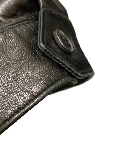 BOSS HUGO BOSS（ボス ヒューゴボス）BOSS HUGO BOSS (ボス ヒューゴボス) レザージャケット ブラック サイズ:52の古着・服飾アイテム