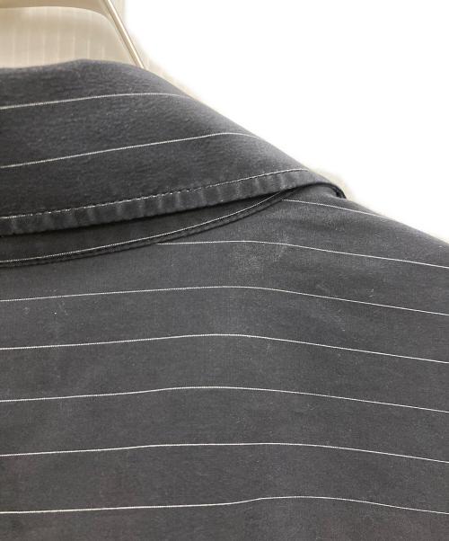 BALENCIAGA（バレンシアガ）BALENCIAGA (バレンシアガ) バックロゴストライプオーバーシャツ ブラック サイズ:39の古着・服飾アイテム