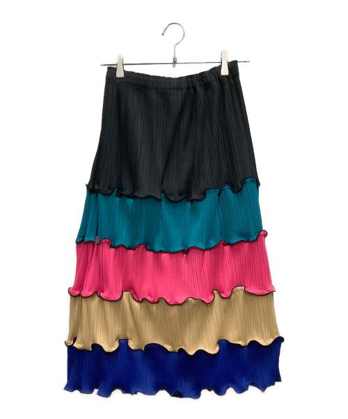 ISSEY MIYAKE FETE（イッセイミヤケフェット）ISSEY MIYAKE FETE (イッセイミヤケフェット) フリルプリーツスカート マルチカラー サイズ:2の古着・服飾アイテム