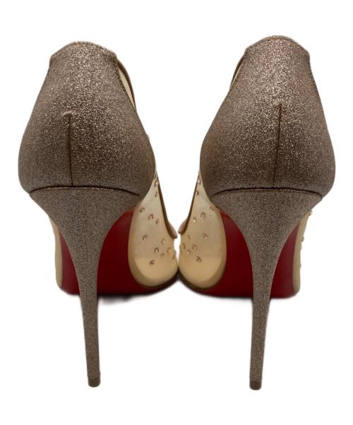 Christian Louboutin（クリスチャン・ルブタン）Christian Louboutin (クリスチャン・ルブタン) ビジューハイヒール ベージュ サイズ:38の古着・服飾アイテム