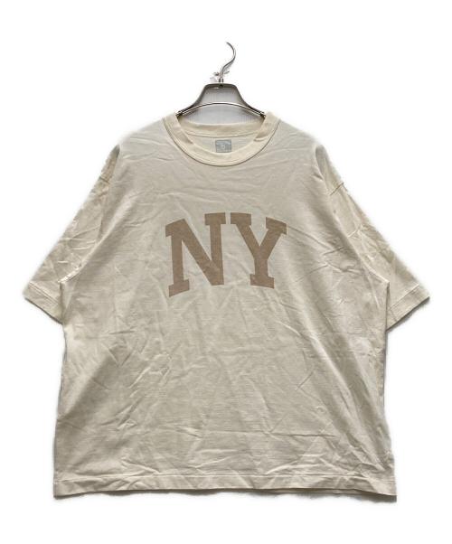 blurhms ROOTSTOCK（ブラームスルーツストック）blurhms ROOTSTOCK (ブラームスルーツストック) Cotton Rayon 88/12 Print Tee ベージュ サイズ:2の古着・服飾アイテム