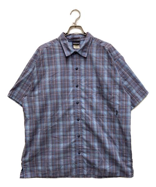 Patagonia（パタゴニア）Patagonia (パタゴニア) 00's シアサッカーチェックシャツ ブルー サイズ:Lの古着・服飾アイテム