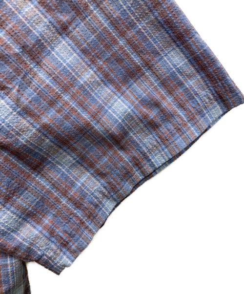 Patagonia（パタゴニア）Patagonia (パタゴニア) 00's シアサッカーチェックシャツ ブルー サイズ:Lの古着・服飾アイテム