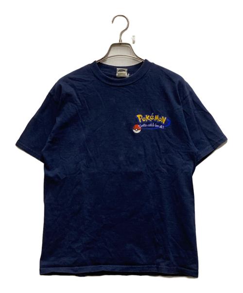 pokemon（ポケモン）POKEMON (ポケモン) 99s キャラクタープリントTシャツ ネイビー サイズ:XLの古着・服飾アイテム