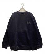 stussyステューシー）の古着「90s ドラゴンプリントスウェット」｜ネイビー