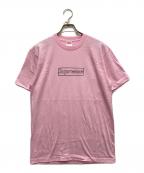 SUPREME×KAWSシュプリーム×カウズ）の古着「ロゴTシャツ」｜ピンク