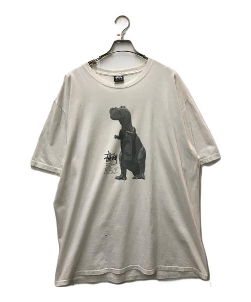 stussy（ステューシー）stussy (ステューシー) プリントTシャツ ホワイト サイズ:Lの古着・服飾アイテム