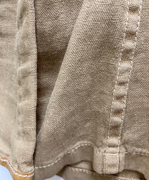 MIU MIU（ミュウミュウ）MIU MIU (ミュウミュウ) リネンテーラードジャケット ベージュ サイズ:40の古着・服飾アイテム