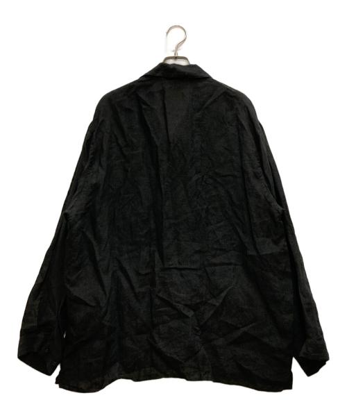 BLURHMS（ブラームス）BLURHMS (ブラームス) Linen Open-collar Shirt L/S ブラック サイズ:4の古着・服飾アイテム