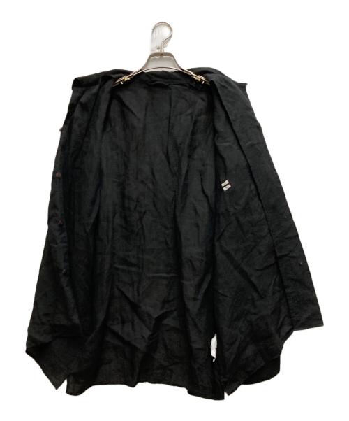 BLURHMS（ブラームス）BLURHMS (ブラームス) Linen Open-collar Shirt L/S ブラック サイズ:4の古着・服飾アイテム