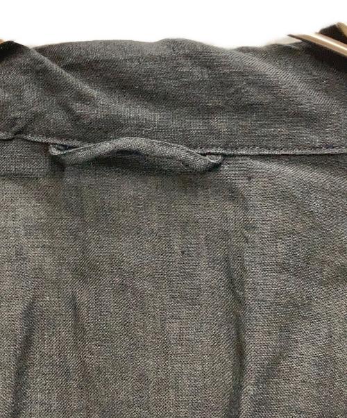 BLURHMS（ブラームス）BLURHMS (ブラームス) Linen Open-collar Shirt L/S ブラック サイズ:4の古着・服飾アイテム