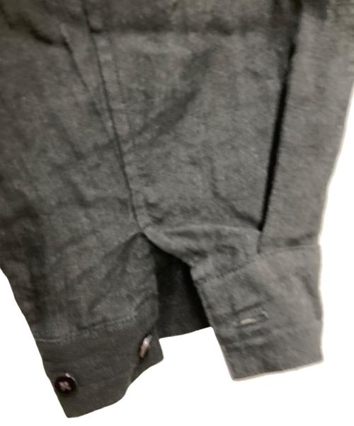 BLURHMS（ブラームス）BLURHMS (ブラームス) Linen Open-collar Shirt L/S ブラック サイズ:4の古着・服飾アイテム