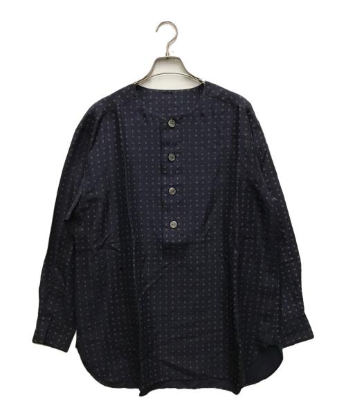 ARTS&SCIENCE（アーツアンドサイエンス）ARTS&SCIENCE (アーツアンドサイエンス) Collarless shirt ネイビー サイズ:2の古着・服飾アイテム