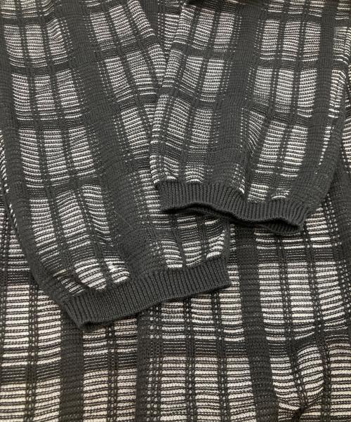 RIM.ARK（リムアーク）RIM.ARK (リムアーク) Sheer check knit tops シアー チェック ニット トップス 460HAS70-1011 ブラック サイズ:FREEの古着・服飾アイテム