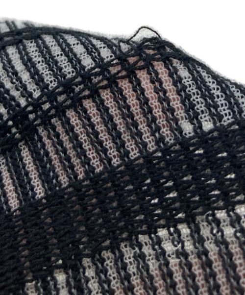 RIM.ARK（リムアーク）RIM.ARK (リムアーク) Sheer check knit tops シアー チェック ニット トップス 460HAS70-1011 ブラック サイズ:FREEの古着・服飾アイテム
