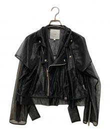 UN3D.（アンスリード）の古着「シアーライダースジャケット」｜ブラック