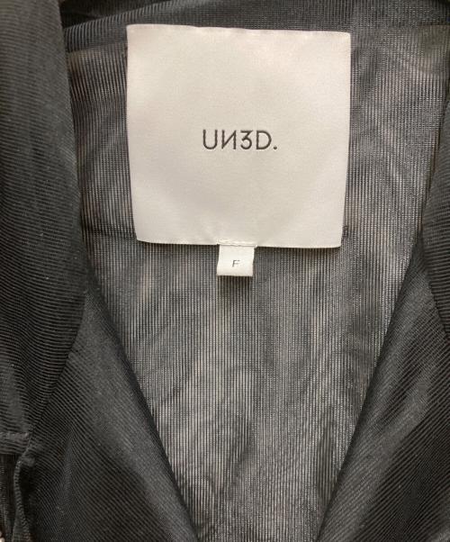 UN3D.（アンスリード）UN3D. (アンスリード) シアーライダースジャケット ブラック サイズ:FREEの古着・服飾アイテム