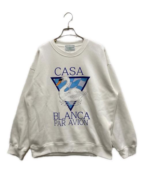CASABLANCA（カサブランカ）CASABLANCA (カサブランカ) Par Avion スウェット ホワイト サイズ:Lの古着・服飾アイテム