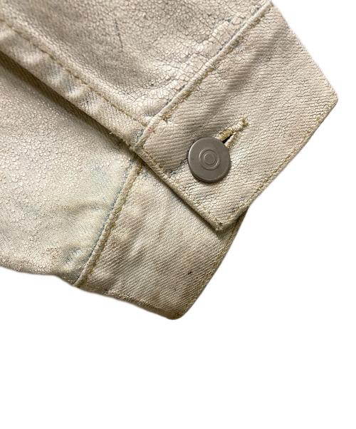 Maison Margiela 14（メゾンマルジェラ 14）Maison Margiela 14 (メゾンマルジェラ 14) ペンキ加工ノーカラーデニムジャケット ブルー サイズ:50の古着・服飾アイテム