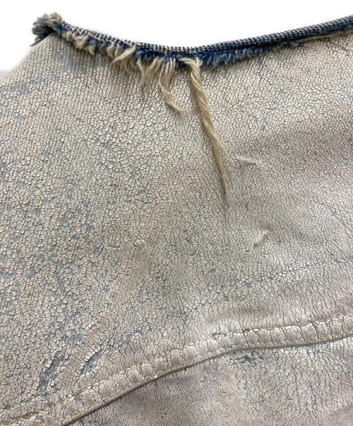Maison Margiela 14（メゾンマルジェラ 14）Maison Margiela 14 (メゾンマルジェラ 14) ペンキ加工ノーカラーデニムジャケット ブルー サイズ:50の古着・服飾アイテム