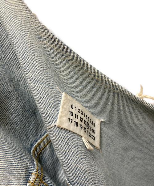 Maison Margiela 14（メゾンマルジェラ 14）Maison Margiela 14 (メゾンマルジェラ 14) ペンキ加工ノーカラーデニムジャケット ブルー サイズ:50の古着・服飾アイテム